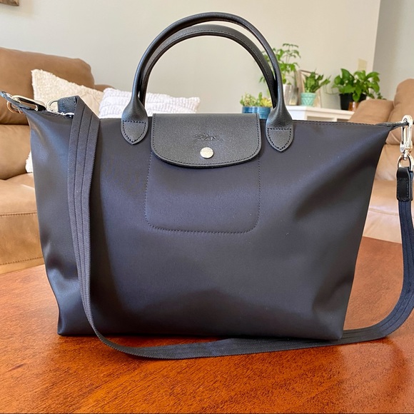 Longchamp Handbags - Longchamp Le Pliage neo crossbody tote purse black